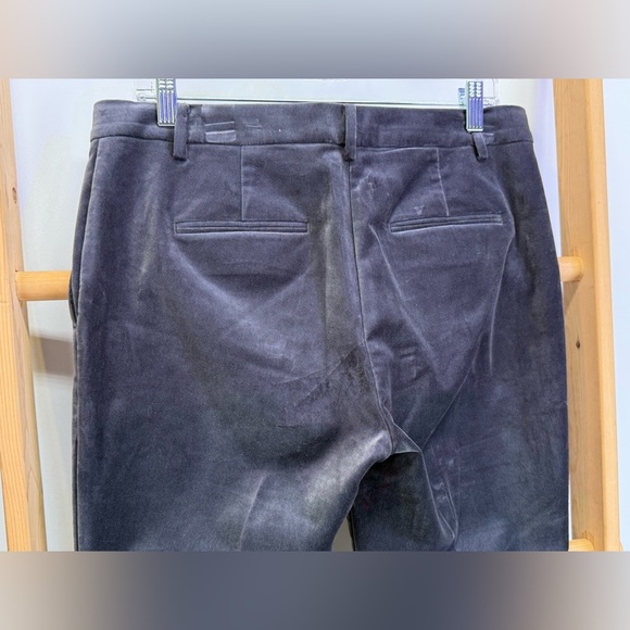 Ann Taylor Gray velvet flat front Ankle Pants size 8 - Picture 5 of 12